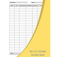 Bottle Feeding Record Book: A Logbook To Keep Track Of How Much Your Baby Is Drinking And When They Are Drinking It