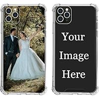 Personalized Custom Phone Case for iPhone 14 12 13 11 Pro Max Plus XR X Xs Max Anti-Scratch Shock-Resistant Protective TPU Design Your Own Personalized Picture Photo Case Transparent