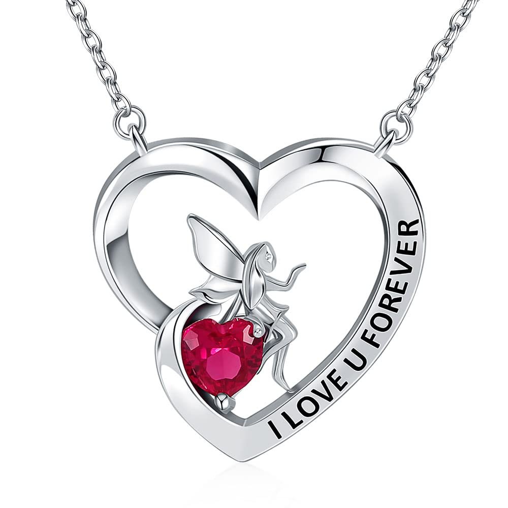 Trendolla Girl's Heart Pendant Necklace Sterling Silver Jewelry Gift for Girlfriend Daughter