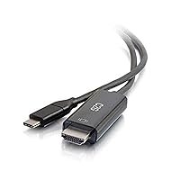 C2G USB Adapter, HDMI Adapter, USB C to HDMI, 4K, 60Hz, Black, 6 Feet (1.82 Meters), Cables to Go 26889