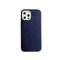 Sheepskin Phone Case, for Apple iPhone 12 Pro Max (2020) 6.7 Inch Shockproof Scratch Resistant All-Inclusive Back Cover [Screen & Camera Protection] (Color : Blue)