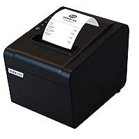 Rongta RP326, Black, POS Printer, 80mm USB Thermal Receipt Printer, Auto Cutter Support Cash Drawer, USB/Serial/Ethernet Interface for Windows/Mac/Linux, Do Not Square