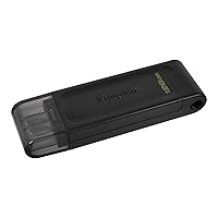 Kingston DataTraveler 70 128GB Portable and Lightweight USB-C flashdrive with USB 3.2 Gen 1 speeds DT70/128GB, Black