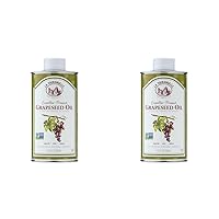 La Tourangelle, Expeller-Pressed Grapeseed Oil, High Heat Neutral Cooking Oil, Cast Iron Seasoning, Also Great for Skin, Hair, and DIY Beauty Recipes, 16.9 fl oz (Pack of 2)