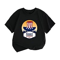 Sleeve Large Summer Toddler Boys Girls Short Sleeve Independence Day Letter Prints T Shirt Tops Boy Cotton Shirts