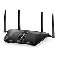 Nighthawk 6-Stream Dual-Band WiFi 6 Router (RAX54S) – AX5400 Wireless Speed (Up to 5.4 Gbps) - Coverage up to 2,500 sq. ft., 25 Devices - 1-Year Armor Subscription Included