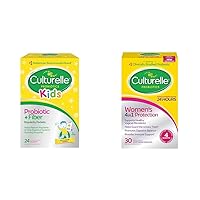 Culturelle Kids Probiotic + Fiber Packets (Ages 3+) - 24 Count - Digestive Health & Immune Support & Women’s 4-in-1 Daily Probiotic Supplements for Women - Supports Vaginal Health
