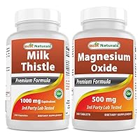Best Naturals Milk Thistle Extract 1000mg & Magnesium Oxide 500 mg