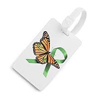 Monarch Butterfly with Hope Kidney Disease Awareness Funny Luggage Bag Tag Suitcase Travel Bag Name ID Card Labels for Men Women