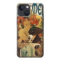 R2740 Alphonse Mucha Bieres De La Muse Case Cover for iPhone 14