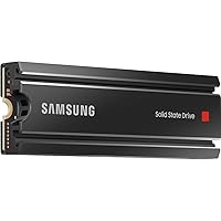Samsung 980 PRO SSD with Heatsink 2TB PCIe Gen 4 NVMe M.2 Internal Solid State Hard Drive, Heat Control, Max Speed, PS5 Compatible, MZ-V8P1T0CW