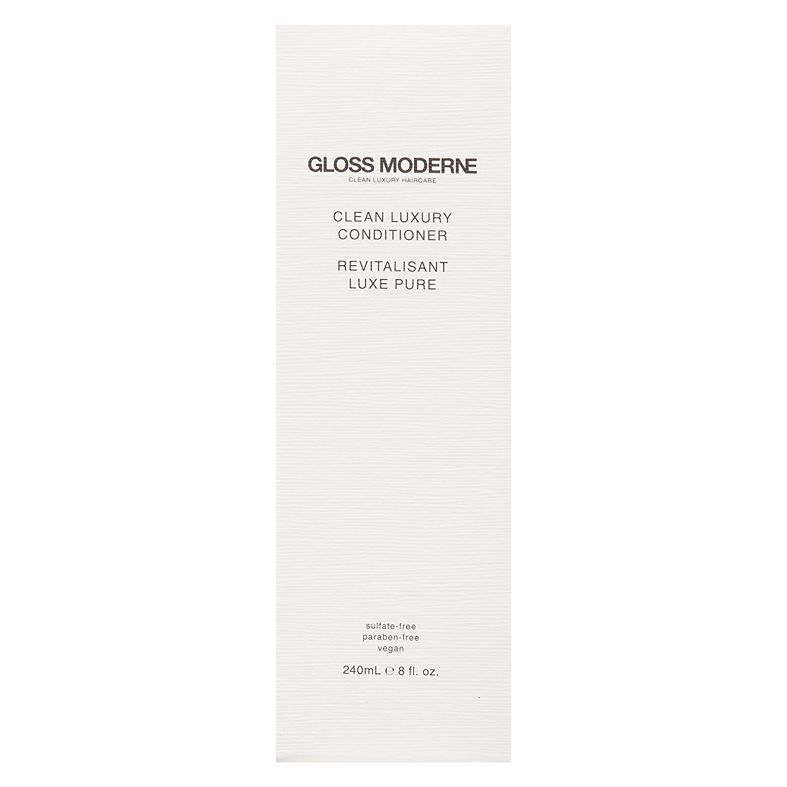 Clean Luxury Hair Conditioner by GLOSS MODERNE - 8 Fl Oz - Treatment for Damaged and Dry Hair with Notes of Mediterranean Almond and Coconut Accented with Cognac - For Soft and Shiny Hair