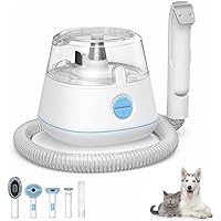 1.3L Pet Grooming Kit with 5 Professional Grooming Tools Dog Grooming Vacuum Cleaner Kit Low Noise Clippers