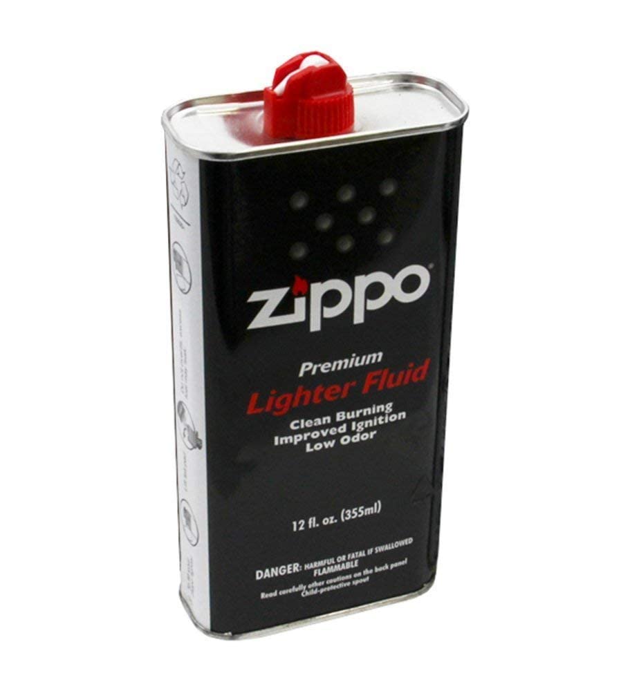 Zippo 12FC Lighter Fluid, 12 Ounce, Black & flints