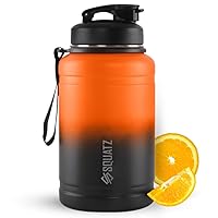 74 Oz Neptune Series Steel Water Bottle, Stainless Double Wall Vacuum Insulated Jug with Handle Strap, Large Capacity Leak Proof Wide Mouth Thermos for Gym, Travel, Hiking, and Camping