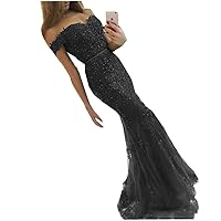 Women's Mermaid Off Shoulder Evening Dressesplus Size