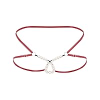 YiZYiF Mens Sexy Underwear Sling Bead Ring Sexy Hollow T-Back Thong G-String Valentine's Day Gifts