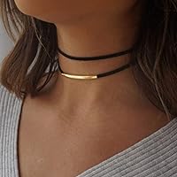 Shegirl Black Collar Necklace Velvet Choker Necklaces Fashion Punk Jewelry for Women and Girls