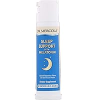 Dr. Mercola, Melatonin Sleep Support Spray, 0.98 FL. oz (29 mL), Natural Raspberry Flavor with Other Natural Flavor, 1.5 mg Melatonin per Serving, Package May Vary