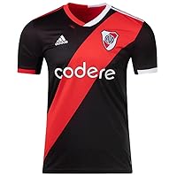 adidas River Plate Men's Third Jersey 2023 (US, Alpha, X-Large, Regular, Regular, Polyester) Black, Red