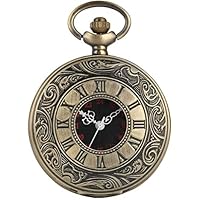 Pocket Watch for Men Classic Large Dial Quartz Pocket Watches for Women Alloy Necklace Chain Pocket Watch