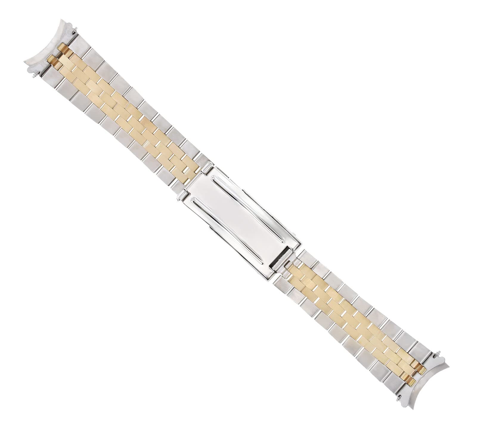 Ewatchparts 20MM 14K JUBILEE WATCH BAND COMPATIBLE WITH ROLEX DATEJUST 16078 16200 16203 GMT 16710 T/TON