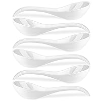 Salad Bowls 62 oz, 8 Inch Serving Bowls, Large Ramen Bowl For Noodle, Pho & 6.75 inch Asian Soup Spoons, Ultra-fine Ceramic Chinese Soup Spoons Set of 6