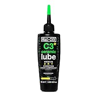 C3 Ceramic Dry Chain Lube, 120 Milliliters - Premium Bike Chain Lubricant with UV Tracer Dye - Formulated for Dry and Dusty Weather Conditions