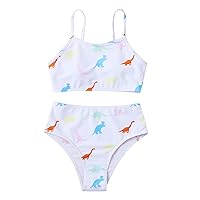 Swimsuits for Teen Girls Toddler Baby Girl's 2 Piece Swimsuits Cartoon Prints Bikini Bathing Suit Briefs