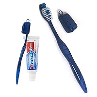 12 Packs Travel Toothbrush Kit Cover Crest Toothpaste Individually Wrap Portable