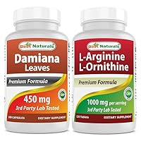 Best Naturals Damiana Leaves 450 mg & L-Arginine L-Ornithine 1000mg