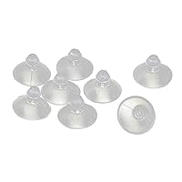uxcell Rubber Home Desk Glass Transparent Anti-Collision Suction Cups Sucker Hanger Pads (Pack of 8)