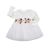 Baby Toddle Girls Tutu Dress Short Sleeves&Sleeveless Stripe Tulle Skirts A-line Dress
