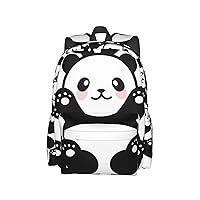 Cute Panda Backpack Large Laptop Backpack Lightweight Backpack Casual Daypack School Bag for Kids teen Boy Girl