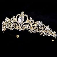 Sparkle Metal Jeweled Crystal Rhinestone Queen Crown Tiara Headband Bridal Pageant