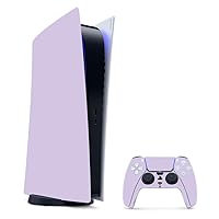 MightySkins Gaming Skin for PS5 / Playstation 5 Digital Edition Bundle - Solid Lilac | Protective Viny wrap | Easy to Apply and Change Styles | Made in The USA