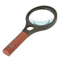 Othmro QK-7502 7X 12X Magnifier Glass Handheld Magnifier Lens Black Round Page Magnifying Lens Small Magnifying Glasses with Handle for Small Prints Book Magazines Newspaper Reading Jewelry