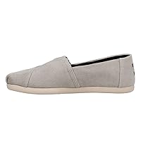 TOMS Men's Alpargata Recycled Cotton Canvas” Loafer Flat, Drizzle Grey, 7