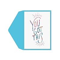 Graphique You Got This Card | Blank Inside | All Occasion Greetings | Write Personal Message | Family and Friends | Color-Coordinated Envelope | 5