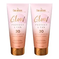 Glow Protect and Tan Sunscreen Lotion + Gradual Self Tanner, SPF 30 Sunscreen, 5 Fl Oz Tube, Pack of 2