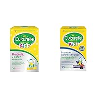 Culturelle Kids Probiotic + Fiber Packets (Ages 3+) - 24 Count - Digestive Health & Immune Support & Immune Defense Probiotic with Vitamin C, Vitamin D and Zinc + Elderberry, Non-GMO, 4-in-1