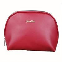 Women Hold Makeup Bale,Large Capacity, Waterproof, Portable Storage Bag (Wine red)