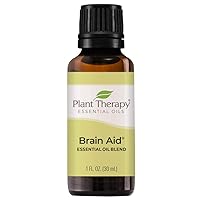 Plant Therapy Brain Aid Essential Oil Blend for Focus & Attention 100% Pure, Undiluted, Natural Aromatherapy, Therapeutic Grade 30 mL (1 oz)