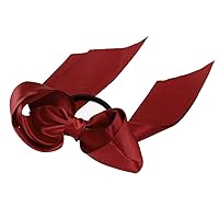 Hair Scarf Scrunchies Hair Ribbon Bow Scrunchies, Soft Scarf Hair Ties Bowknot Ponytail Holder For Women Girls(1 PC, Red)