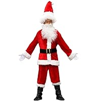 Christmas Santa Claus costumes,increased and thicker party performance costumes,adult male Santa Claus clothes.
