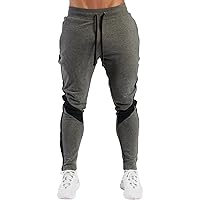 Men Lightweight Fleece Joggers Pants Casual Slim Fit Gym Workout Track Pant Loose Tapered Athletic Sweatpants