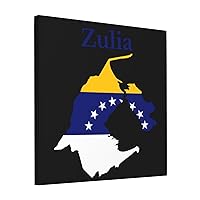 NEzih Zulia State Flag Wall Art for Living Room Frameless Decorative Painting Bedroom Home Decor Picture Hanging Print 12x12 in