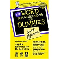 Word For Windows 95 For Dummies: Quick Reference Word For Windows 95 For Dummies: Quick Reference Plastic Comb
