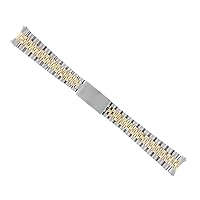 Ewatchparts JUBILEE WATCH BAND COMPATIBLE WITH 31MM ROLEX MIDSIZE 67483 67480 67488 REAL GOLD 18K/S 17MM