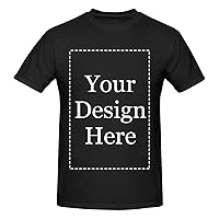 Add Your Own and Text Design Custom Personalized T-Shirt Black
